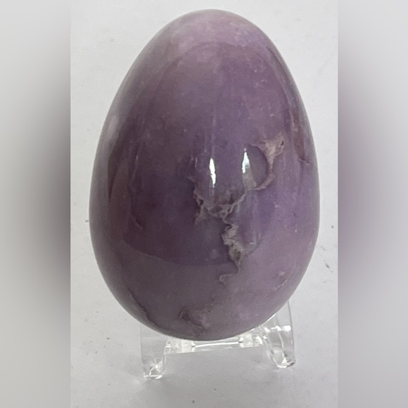 Polished Alabaster Stone 2.5" Pastel Purple Green Yellow Orange Tan Eggs - Picture 8 of 13